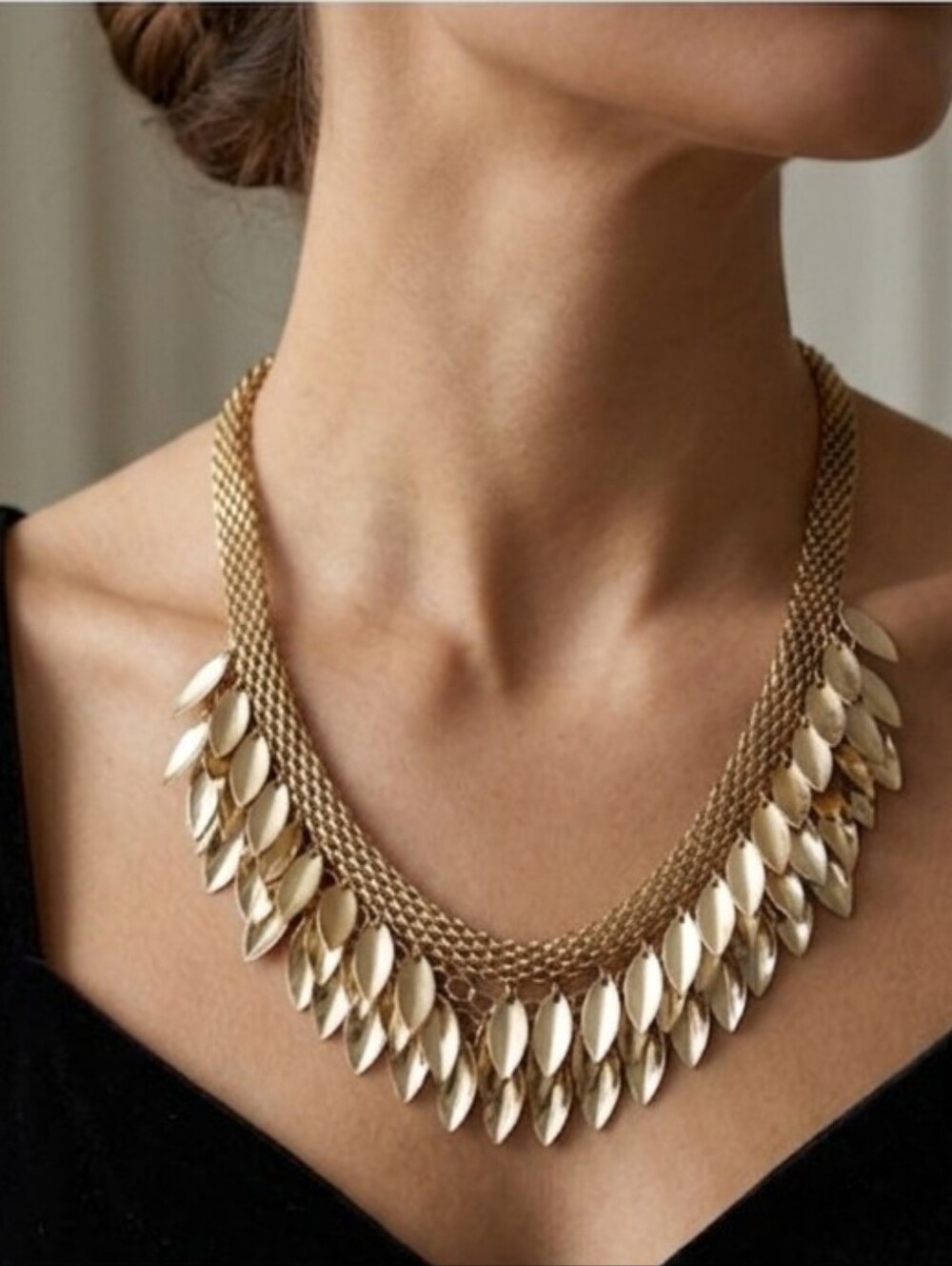 Vintage Layered Bib Necklace